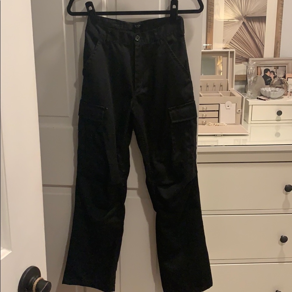 black cargo pants